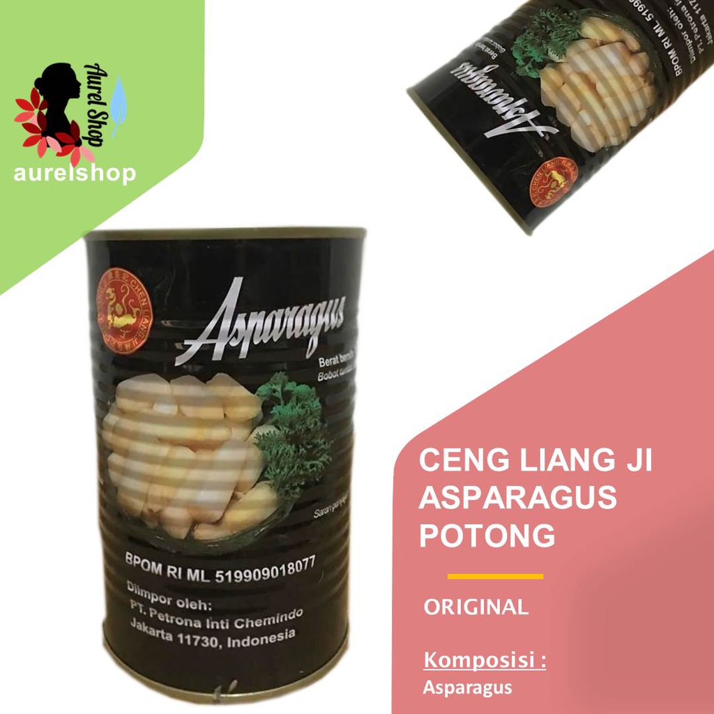 

CHEN LIANG JI Asparagus Potong Pendek kemasan Kaleng 430 gram