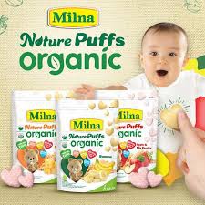 MILNA - NATURE PUFF PUFFS ORGANIC POUCH 15 GRAM / CEMILAN BAYI ORGANIK