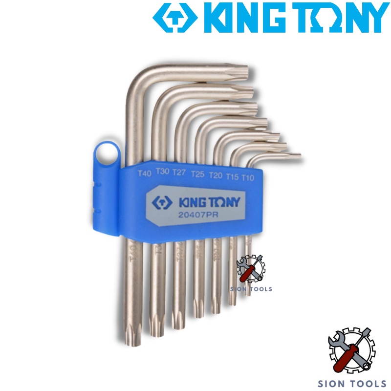 KING TONY KUNCI L BINTANG SET (STANDARD TYPE) 7 PCS / STAR L WRENCH