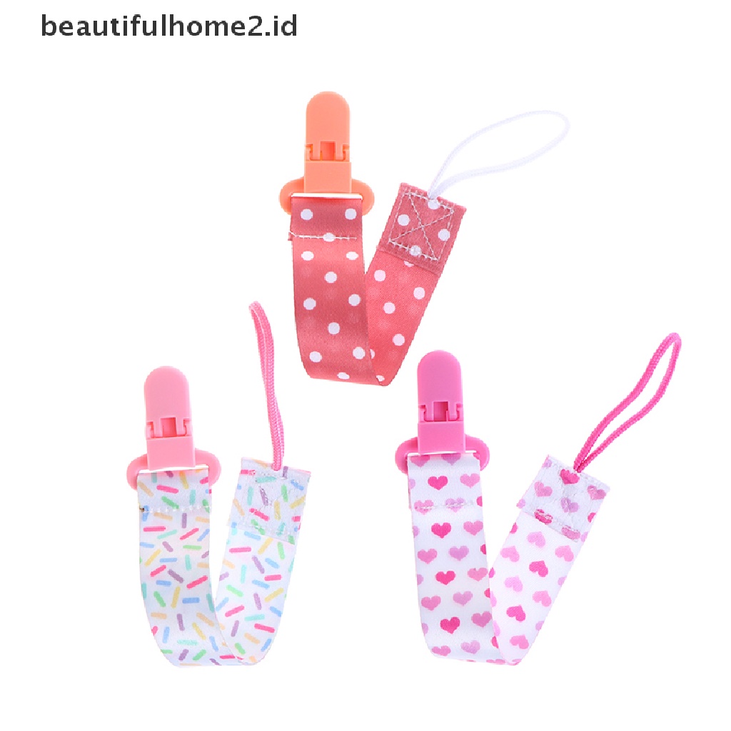 (Beautifulhome2.Id) 3pcs / Set Klip Rantai Holder Dot Empeng Bayi