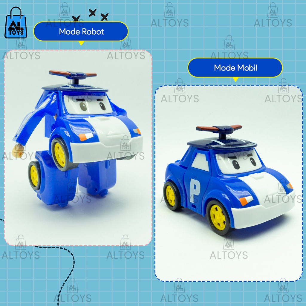 Mainan Mobil Robot Deformation Robocar Polii Mainan Mobil Berubah Jadi Robot Robocar Poly 2in1