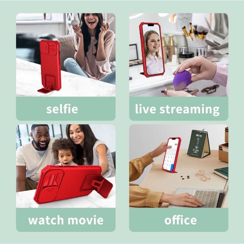 (Fast) Soft Case Plus Stand Dudukan Desain Samsung A02S A21S A23 5G A03S A22 4G/M22/M32 A13 A32 4G 5