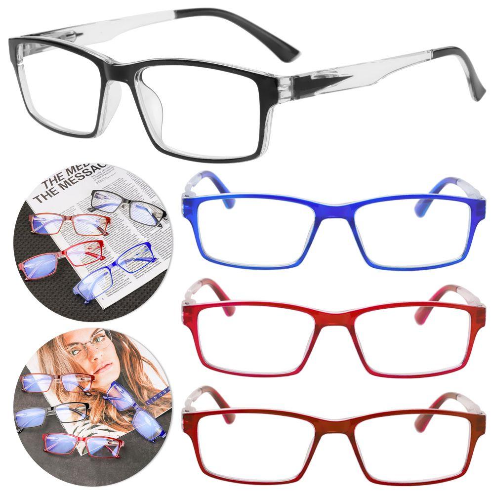 Populer Kacamata Baca Wanita Pria Ultra Ringan Resin +100~ +400 Diopter Eyeglasses Antifatigue