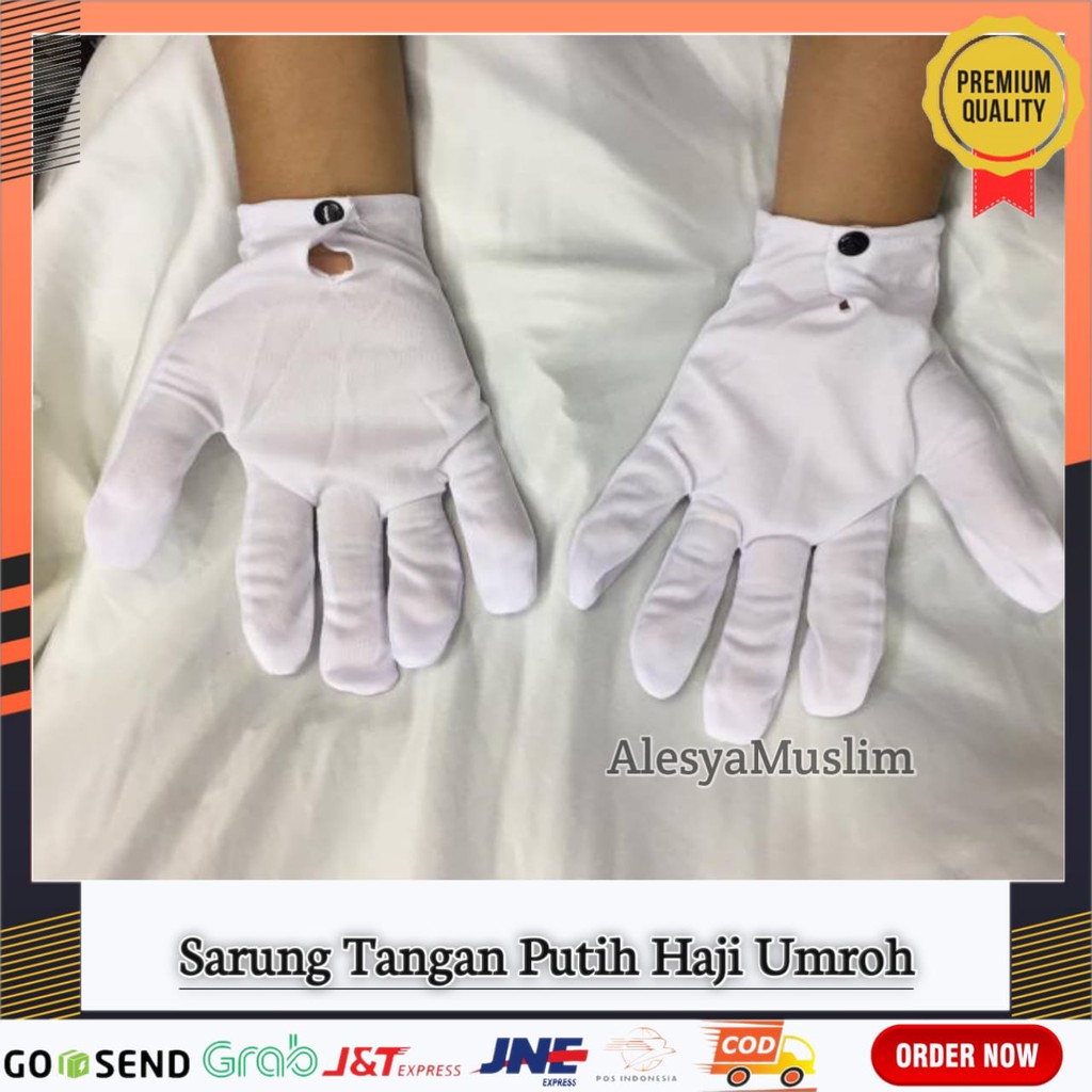 Sarung tangan jari putih haji umroh dan kegiatan lainnya