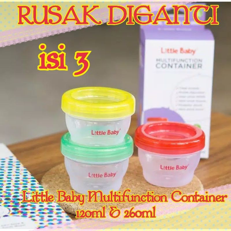 Little Baby Multifunction Container Isi 3 / Food container / Wadah Mpasi 3pcs / WADAH PENYIMPAN MAKANAN/ WADAH MAKANANA MPASI AP009 AP011