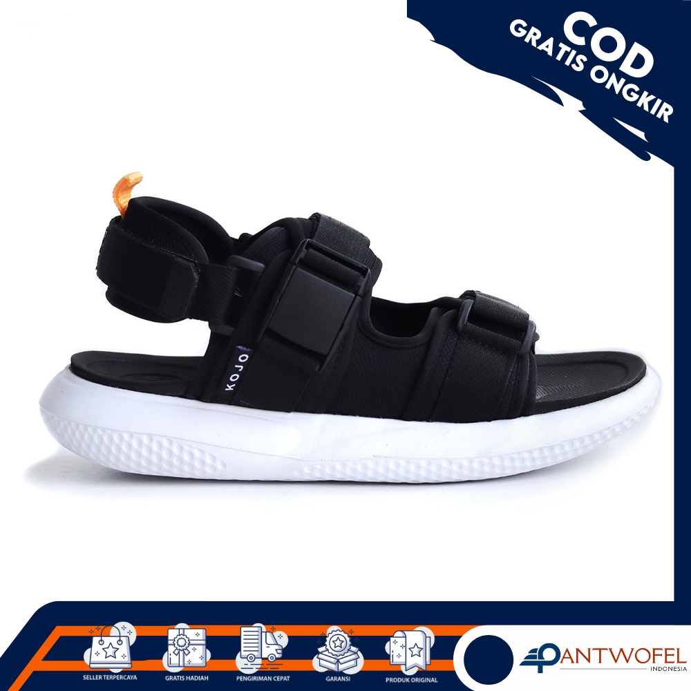 PTW X AKRA - Sendal Slide Kasual Unisex Pria Wanita Slip On Ukuran 39 - 43 Warna Hitam - Sandal Selop Velcro Casual Cewek Cowok Santai Anti Slip/Anti Licin Hangout Nikahan Lamaran Undangan Kondangan Fladeo