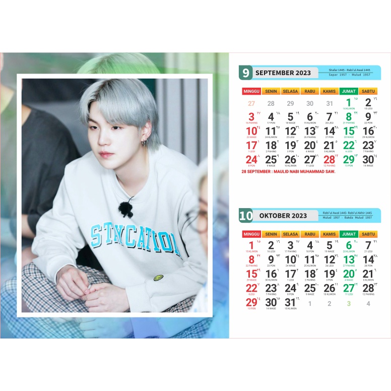 Kalender meja 6 lembar Landscape