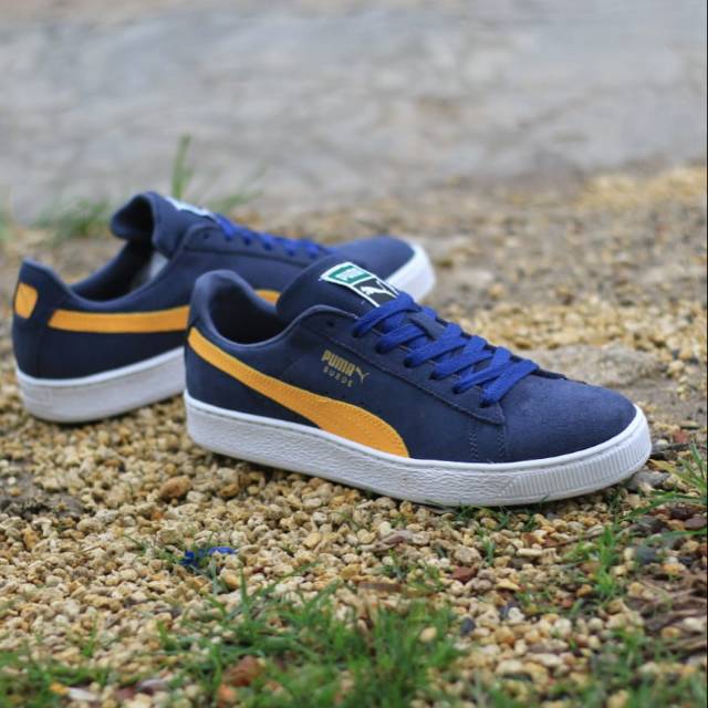 

SUEDE NAVY LIST YELLOW NO LABEL SIZE