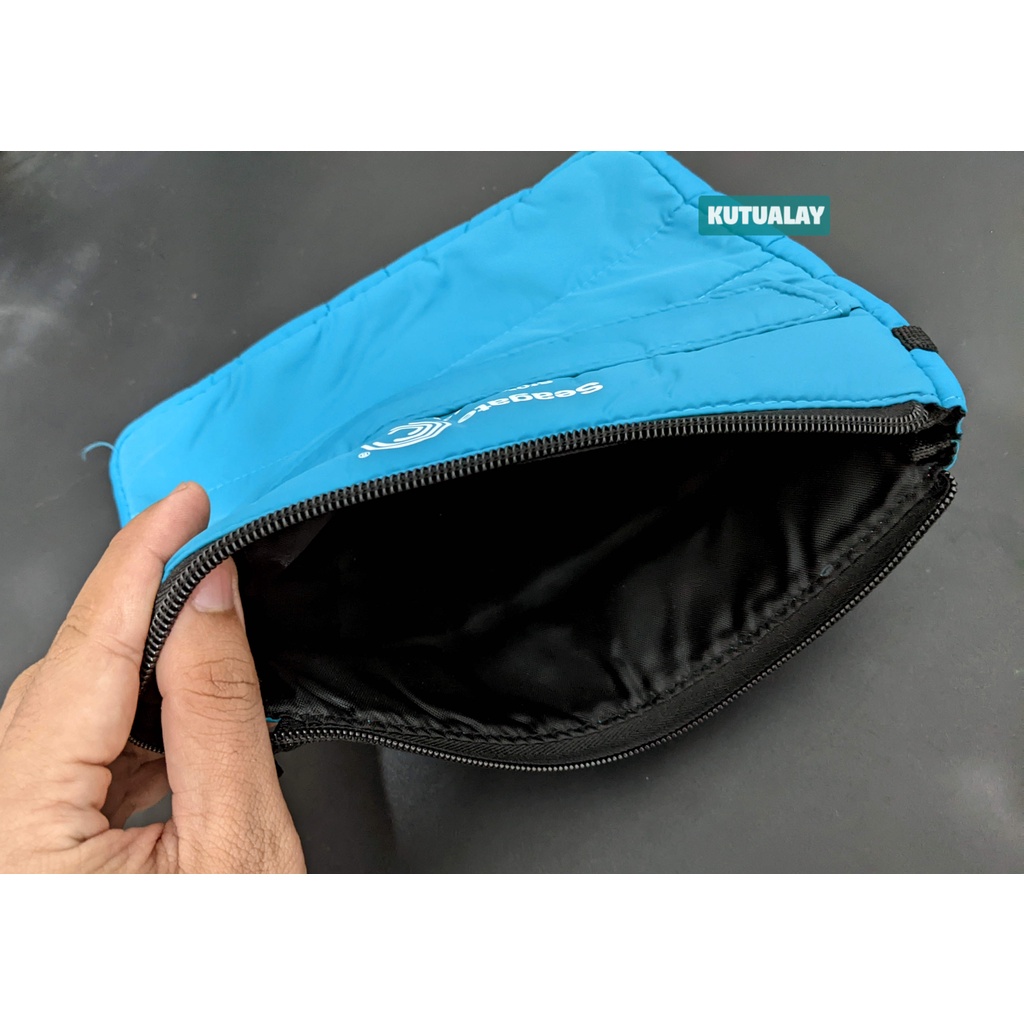 Tas Pouch Seagate Biru Original Merch HDD External Powerbank Tempat Dompet