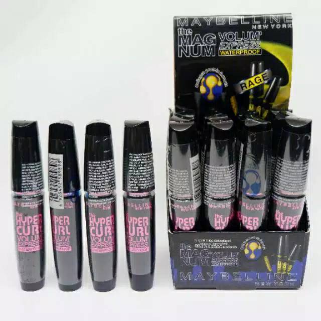 ( Ecer ) MASCARA hypercurl Maybelline black - Mascara Waterproof Magnum MYB / maskara maybelline / Mascara  MagnumVolume Expert