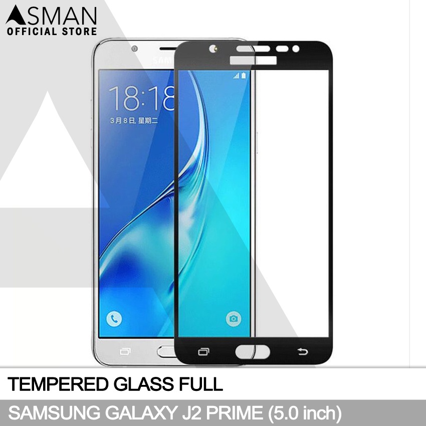 Tempered Glass Full Samsung Galaxy J2 Prime (5.0&quot;) | Anti Gores Kaca - Hitam