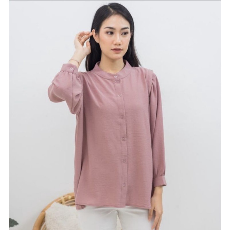 [BISA COD] BLOUSE CRINCLE PREMIUM TERMURAH/KEMEJA WANITA FORMAL/BLOUSE WANITA