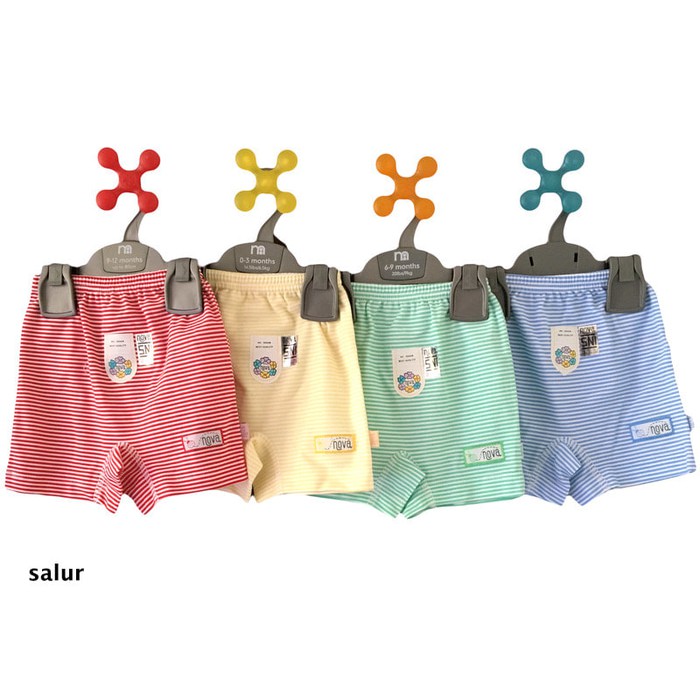 Ready Stock Nova 3Pc Celana Pendek Segiempat Motif 0-6 Bulan Ibu Dan Bayi 20 - 100 - Baju Dan Sepatu