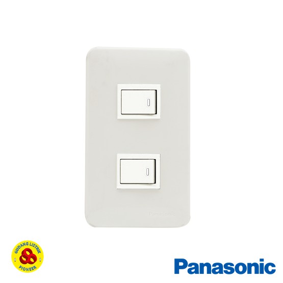 Panasonic Saklar Seri 2 Gang 1 Way WNJ6802 Sakelar 2G 1W Frame Single