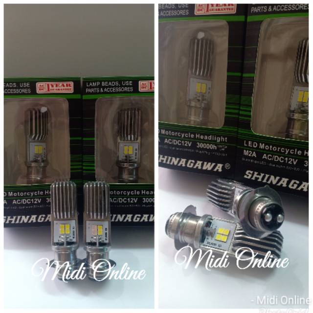 Lampu Led Motor H6 Shinagawa - Lampu Depan H6 8 Mata - Lampu Led Utama Motor 8Mata ACDC