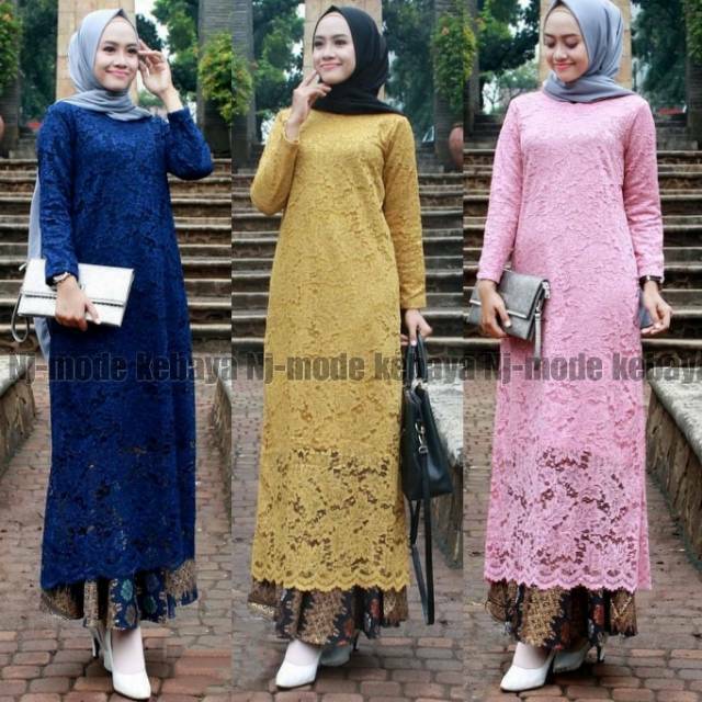 30+ Ide Keren Kebaya Gamis Modern Brokat