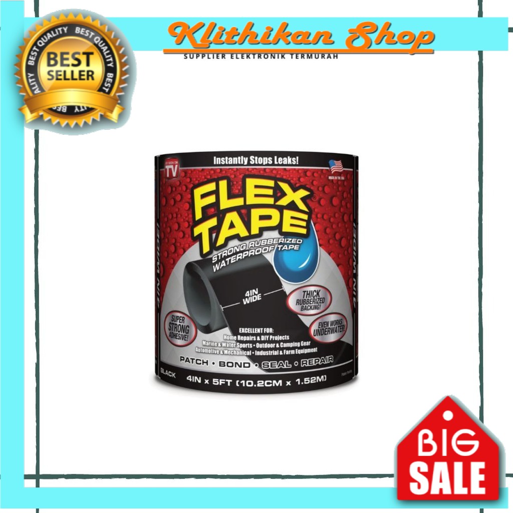 

FLEX TAPE ISOLASI LAKBAN ANTI BOCOR / ISOLASI SUPER KUAT WATERPROFF