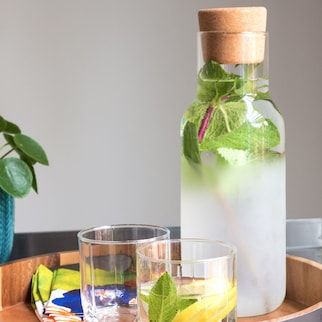 glass carafe botol minum kaca teko air kaca bisa untuk vas bunga