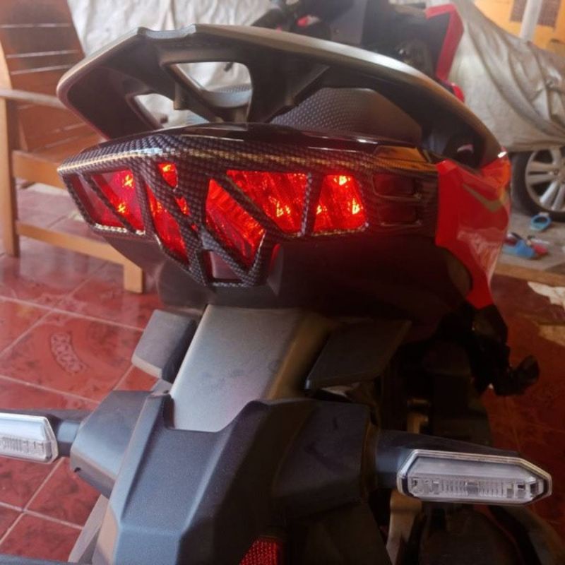 Cover Lampu Stop Belakang Vario 125 Vario 150 New 2018-2021 Carbon Nemo Tutup Lampu Rem Belakang Karbon Vario 150