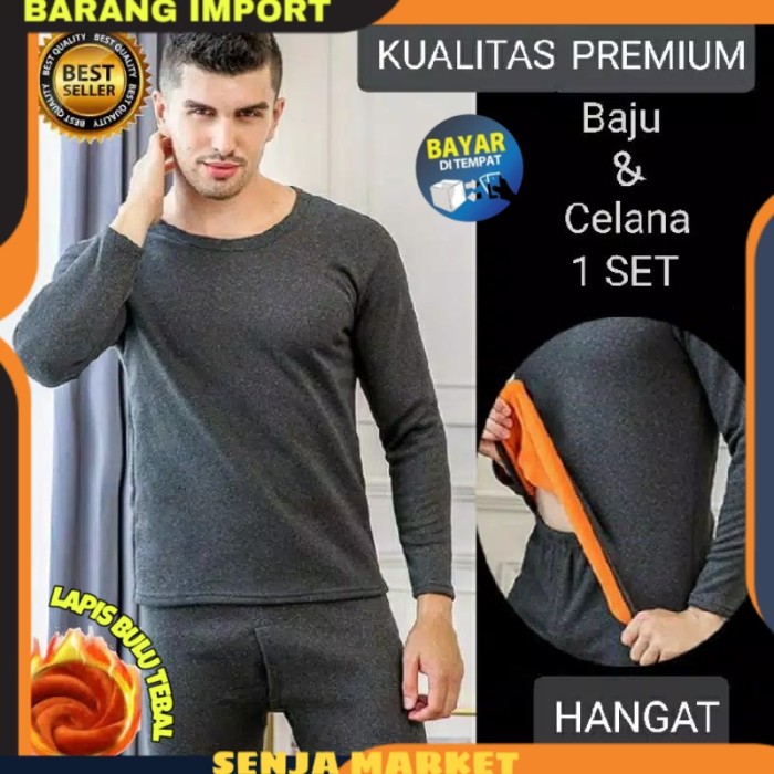 [COD] Ready !!! LongJohn Long John Pria Baju Pakaian Dalam Tebal Hangat Winter Musim Dingin Murah Im
