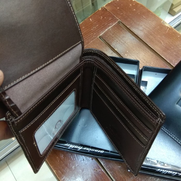 Dompet pria full kulit asli braun buffel