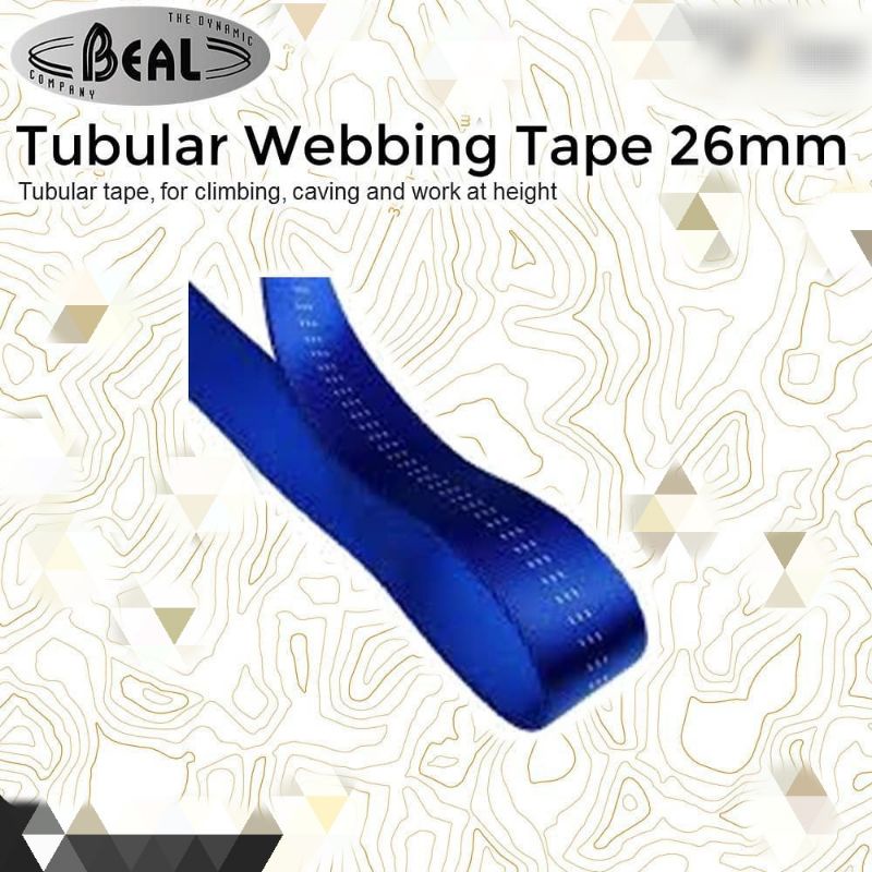 TENDAKI Beal Tubular 26mm Panjang 100 Meter •Tali Webing Beal Original