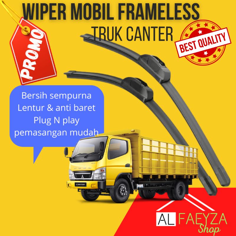 Wiper Kaca Mobil Frameless Truk Canter Ps110 Ps125 Ps136 Fuso