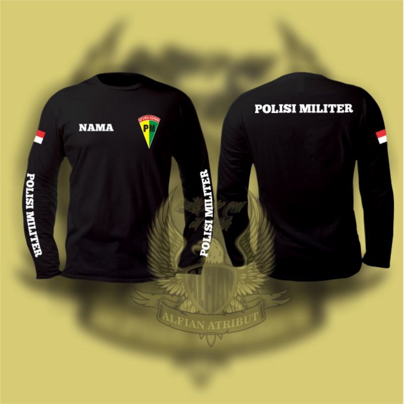 kaos polisi militer/kaos atasan polisi militer lengan panjang