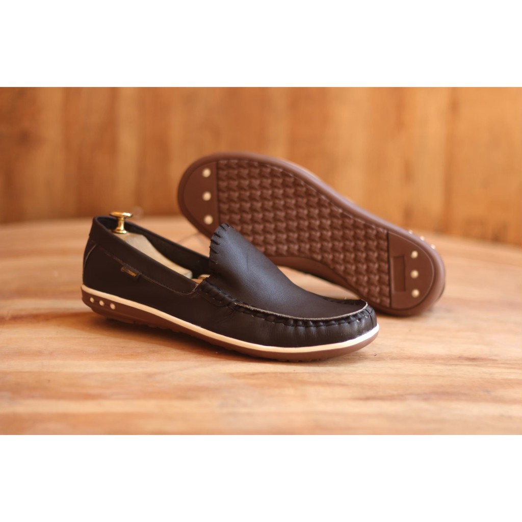 Sepatu Casual Slip On Pria Klit Asli Termurah - Cevany Myth Original handmade Santai kerja