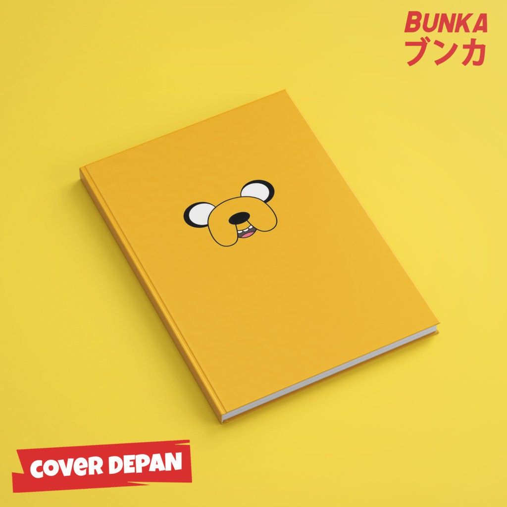 

Notebook Adventure Time Jake Face Hardcover A5 Buku Tulis Catatan Agenda Planner