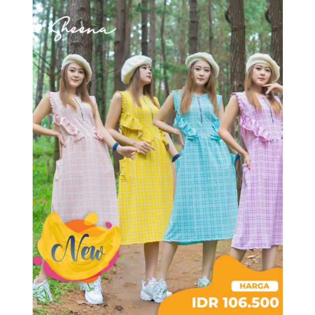 GHINA FASHION || SHEENA DRESS MATT KAOS PREMIUM