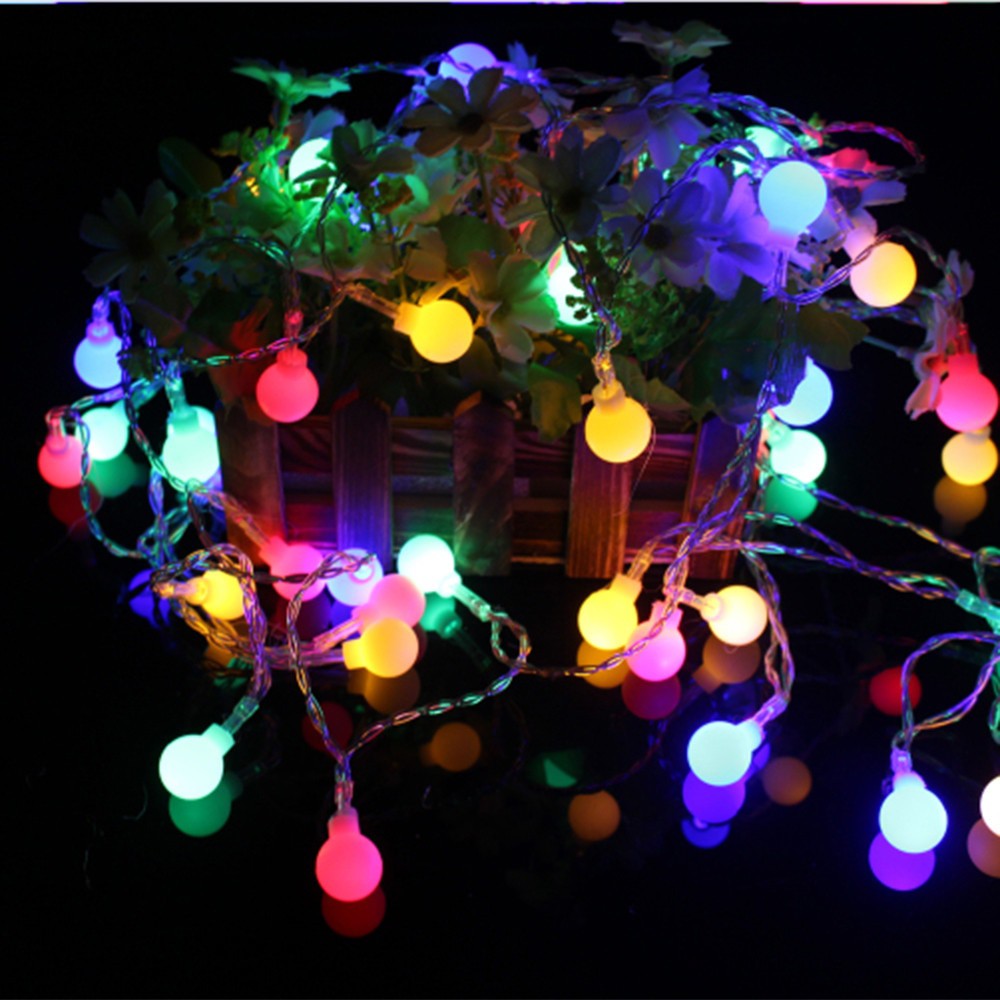 Lampu Hias Sperical Light String Portable Warm White 40 LED 6M - ZYD0931 - 7RLL0OWT Warm White