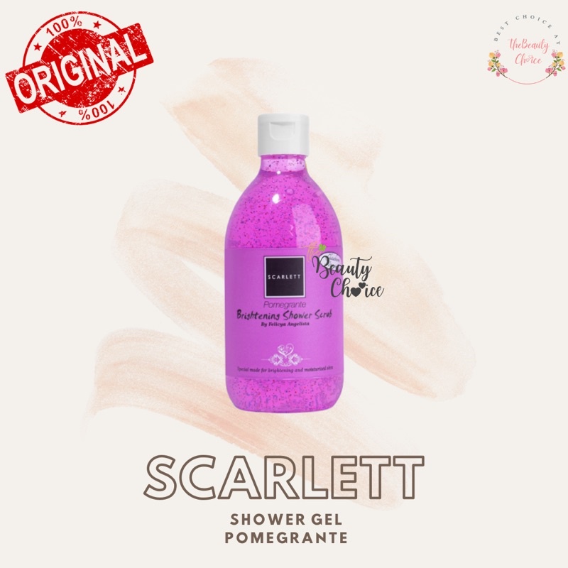 BPOM SCARLETT WHITENING BY FELICYA LOTION SHOWER GEL SCRUB SERUM JOLLY COFFEE POMEGRANATE BRIGHT-SHOWER GEL POMEGRANT