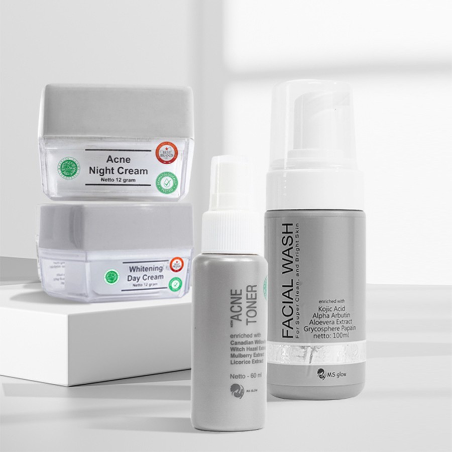 Ms glow paket acne series original