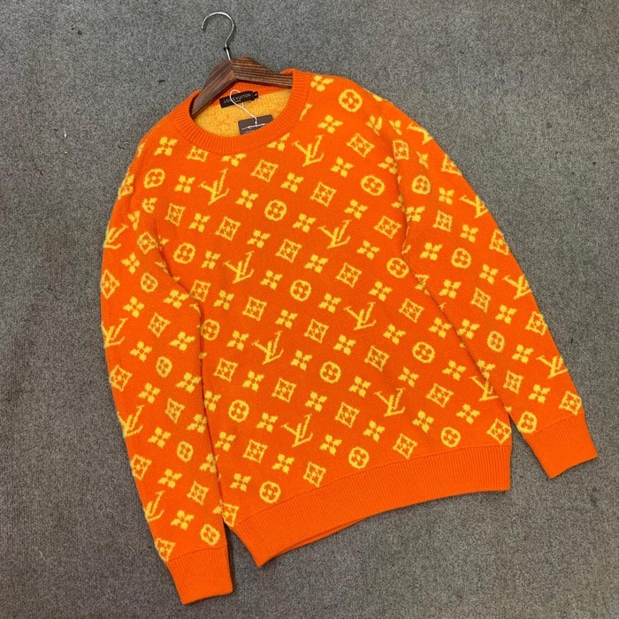 Louis Vuitton Orange Monogram Jacquard Sweater