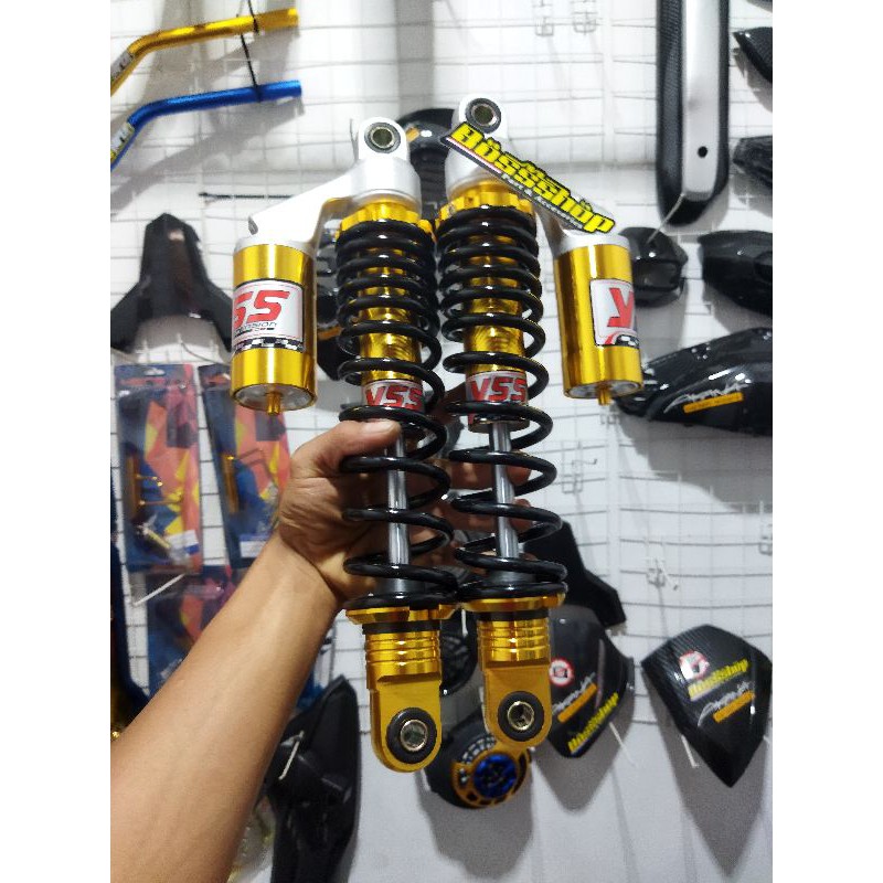 Shock Tabung YOKO G + 270/340mm shock Belakang Rx-king Vega jupiter dll-340 Hitam