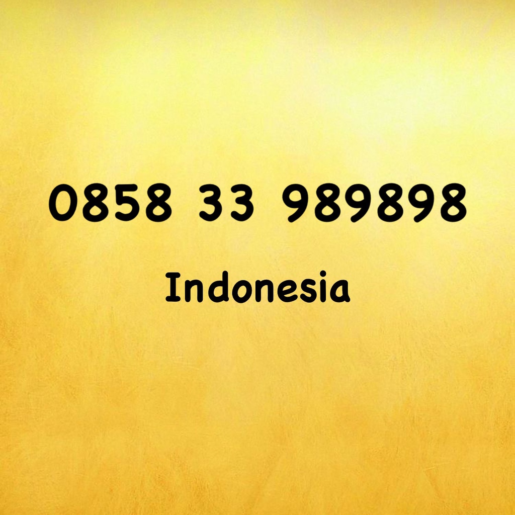 Nomor Cantik Indosat Mentari Triple AB - 98 - 9898 - 0858 33 989898