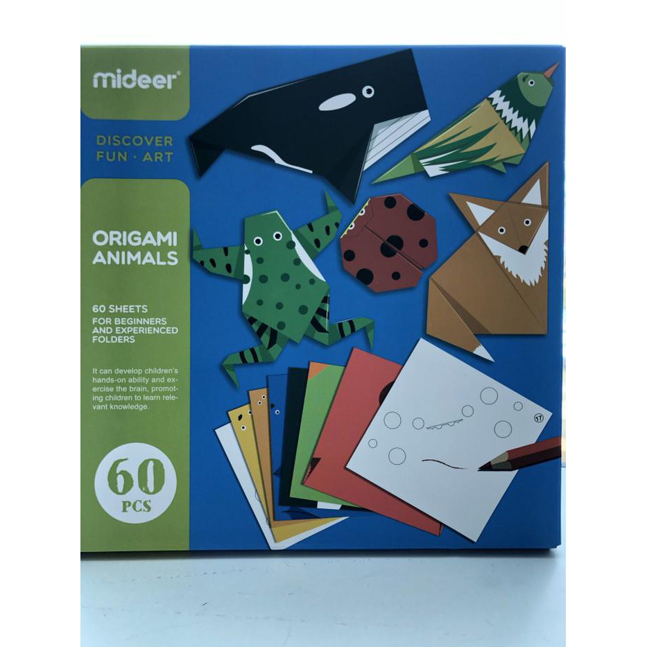 

Mideer origami paper animal series mainan edukasi anak