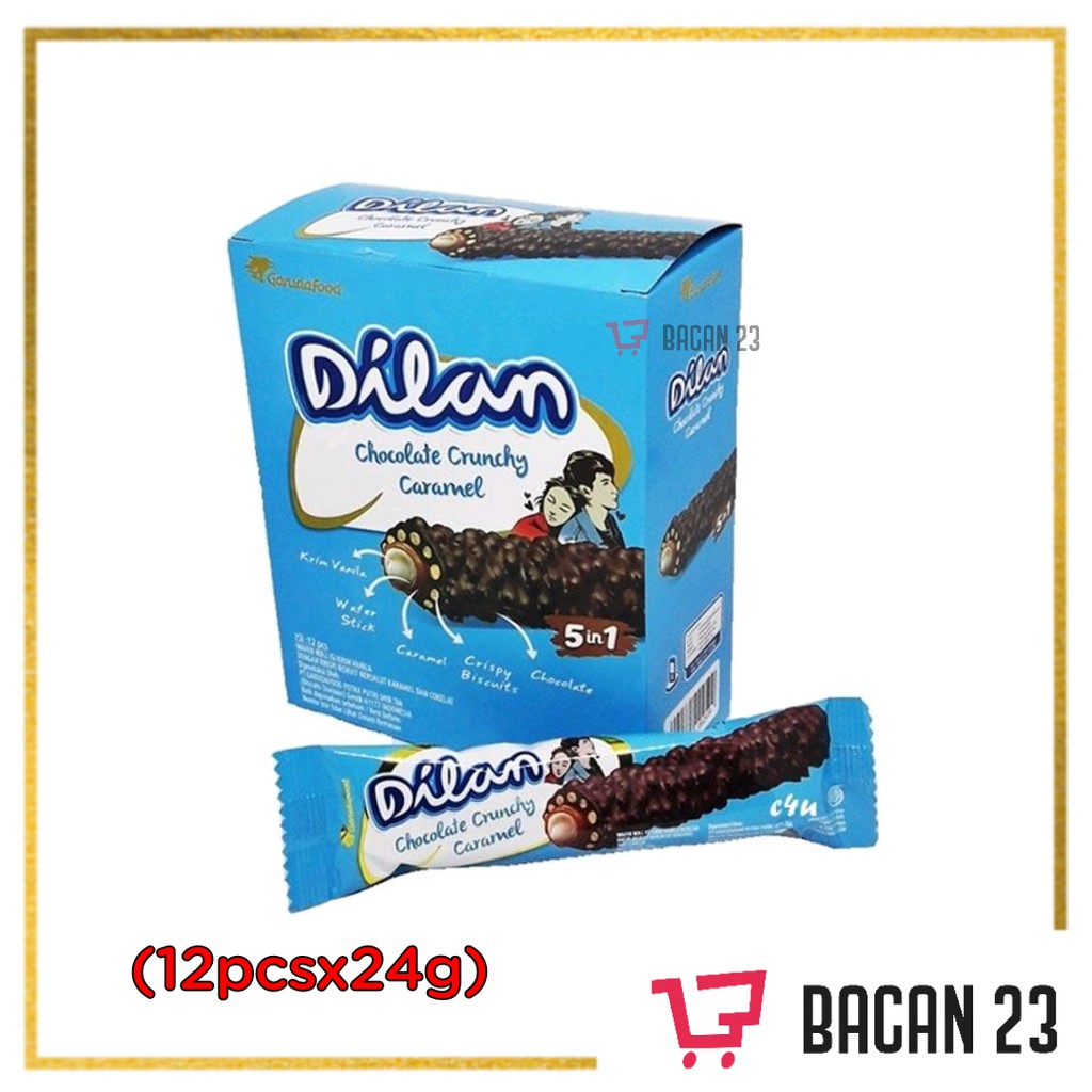 Wafer Dilan Chocolate Crunchy Caramel(12pcsx24g)/Wafer Coklat/ Bacan23