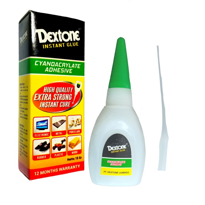 Lem Korea Dextone 15 Gram Original Lem Besi Stainless Kuningan Kain Sepatu Tetes Cair Super Kuat