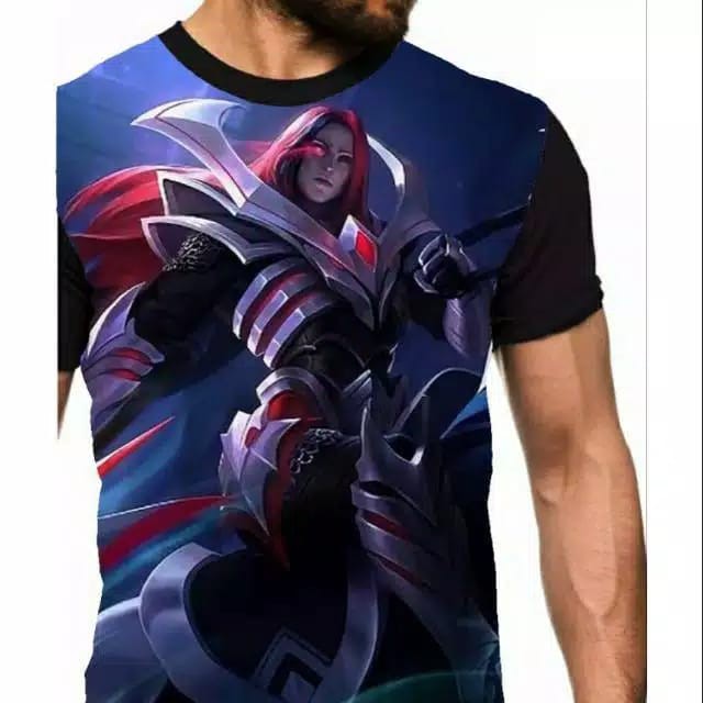 baju tshirt kaos 3d fullprinting mobile legend fanny leomord alucard nana evos original keren & mura