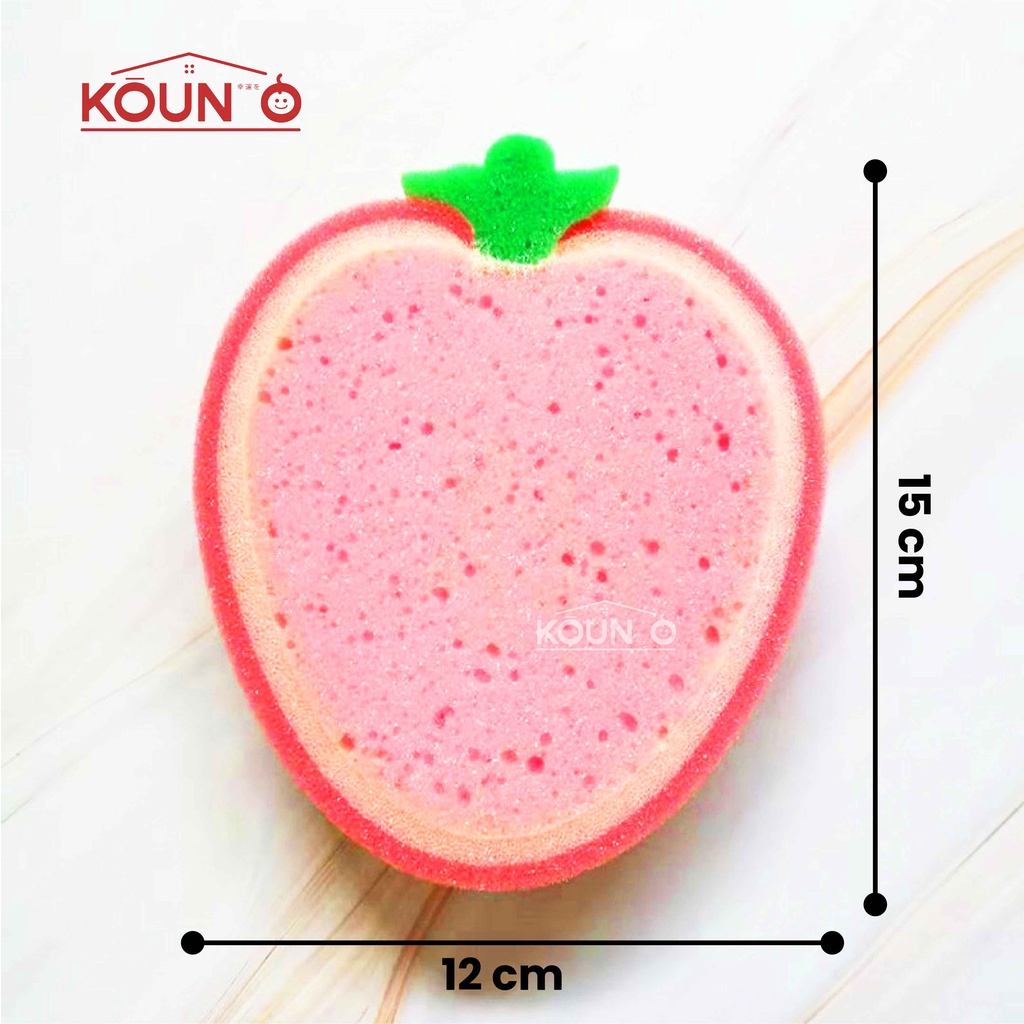 Spons Spon Sponge Spoon Cuci Piring Gelas Cangkir Perlatan Dapur Spon Mandi Buah Buahan Fruit Sponge