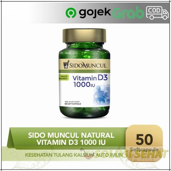 PROMO Vitamin D3 Sidomuncul 1000IU menjaga kesehatan tulang imunitas / VITAMIN D