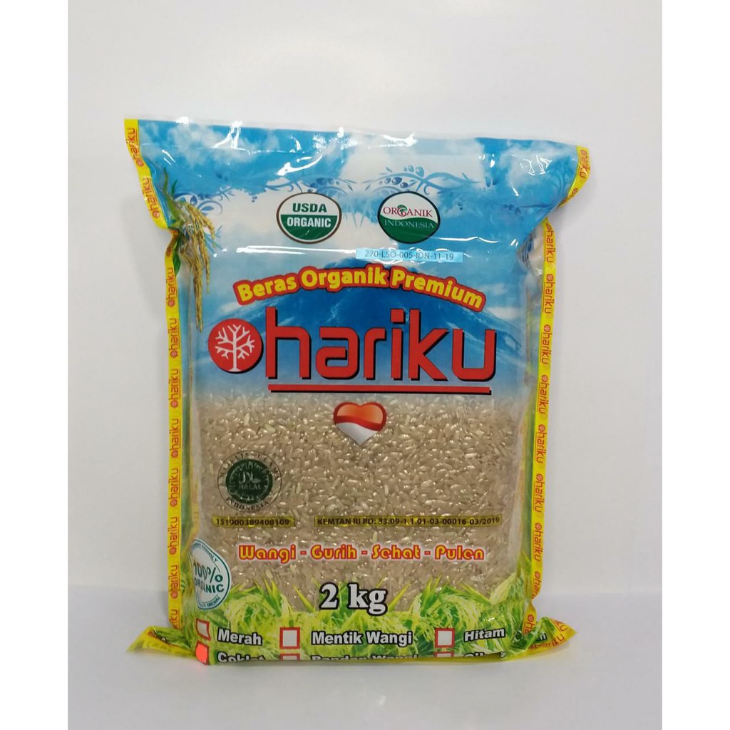 

Hariku, Organic Brown Rice 2kg (Beras Coklat Organik)