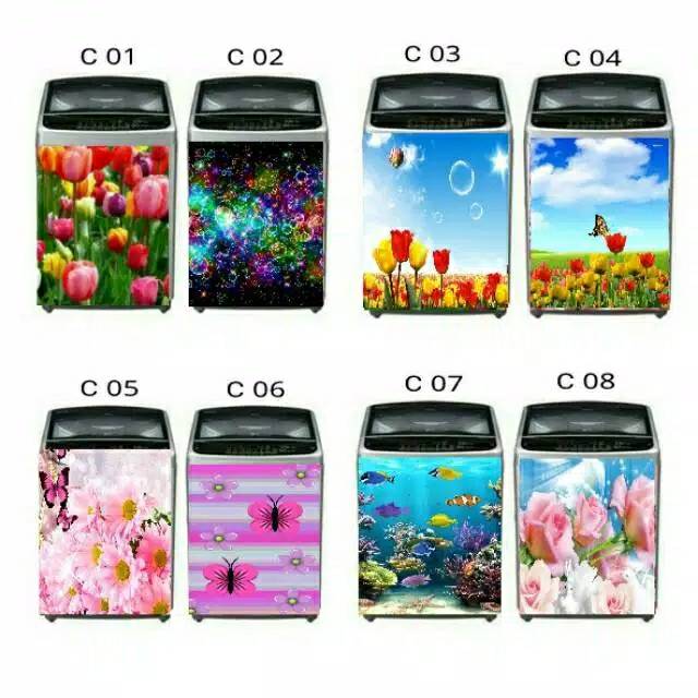 Variasi stiker mesin cuci 1 tabung 2 tabung termurah