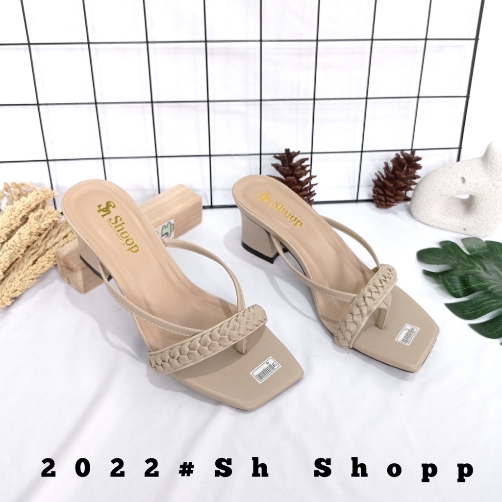 Sendal Heels Wanita Terbaru Kekinian / Sendal Jepit Kepang Cewe 2022 Sendal Murah