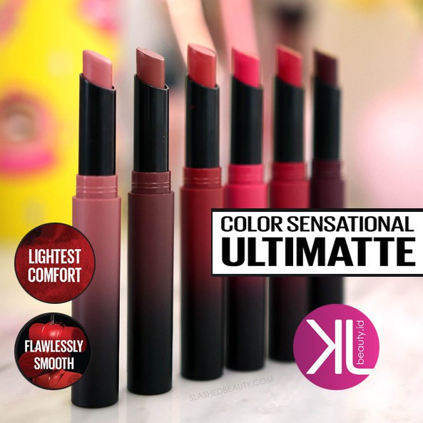 WARNA BARU! Maybelline Color Sensational Ultimatte Slim Lipstick Lipstik original bpom