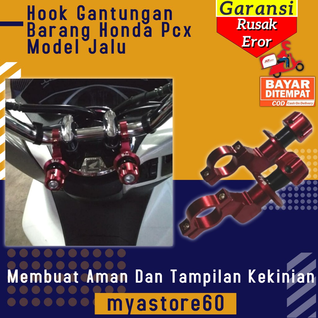 Gantungan Barang Honda Pcx Model Jalu Gantungan Jepit Stang Aksesoris Variasi Sparepart Honda Pcx