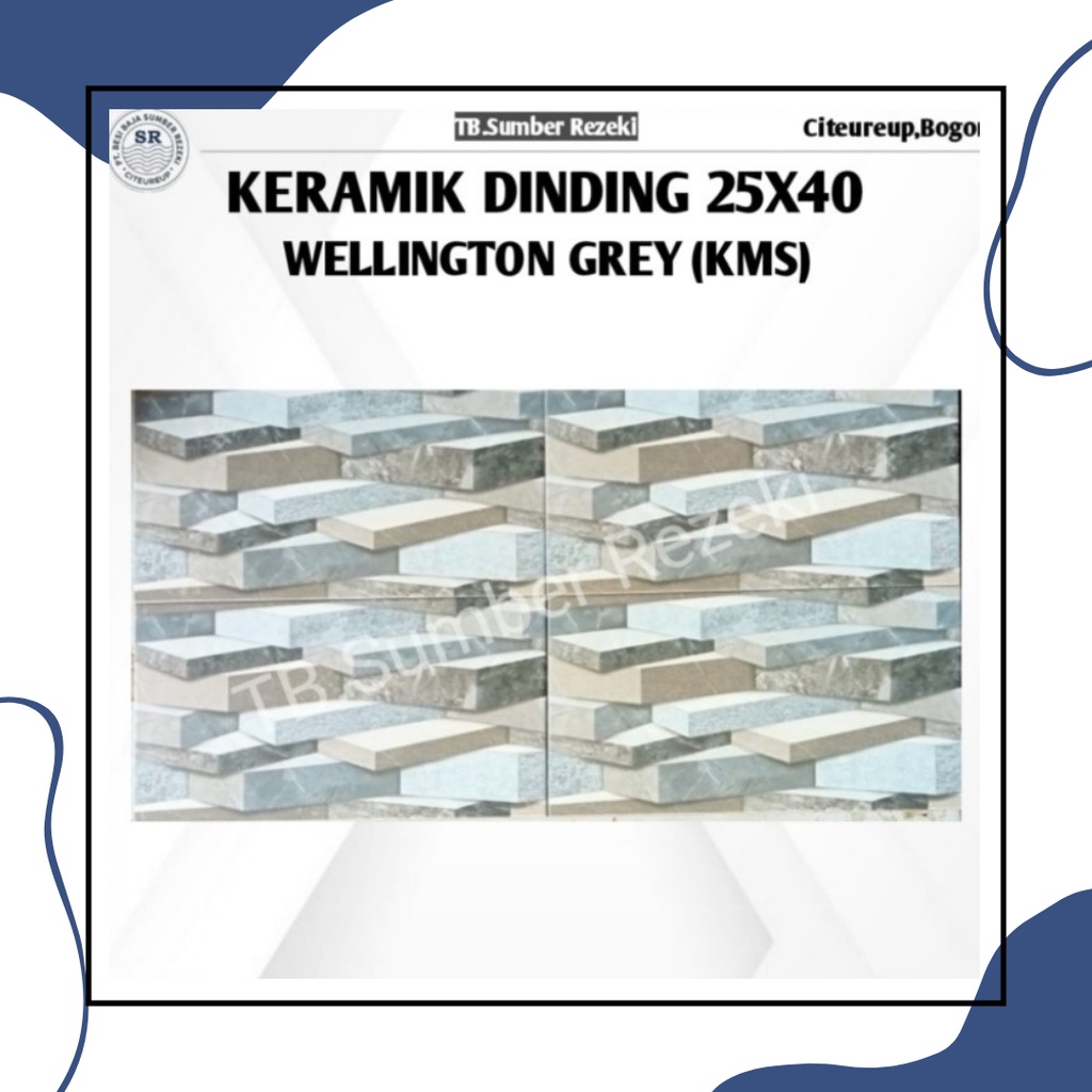 KERAMIK DINDING 25X40 WELLINGTON GREY