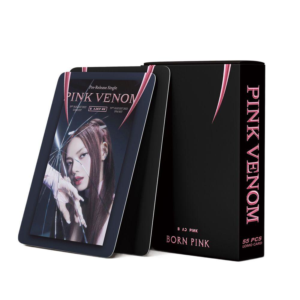 Agustina PINK VENOM Photocards Fashion 55pcs/set Cetak Album Baru Kartu HD Kartu Lomo LISA Postcard